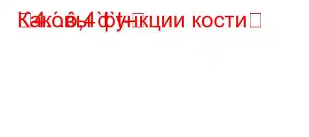 Каковы функции кости
4..,4`t`t-